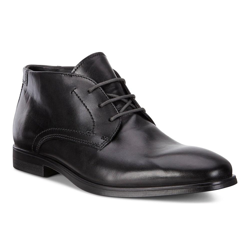 Mens Boots - ECCO Melbourne Dress - Black - 1596SYFGR
